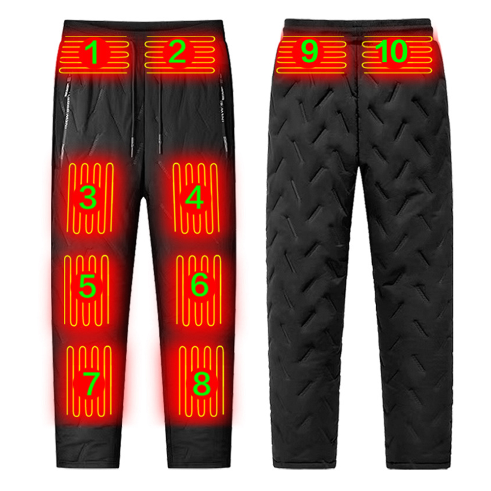 Winter Clothing Leg Warmers - Pantalones térmicos eléctricos unisex, 10 zonas