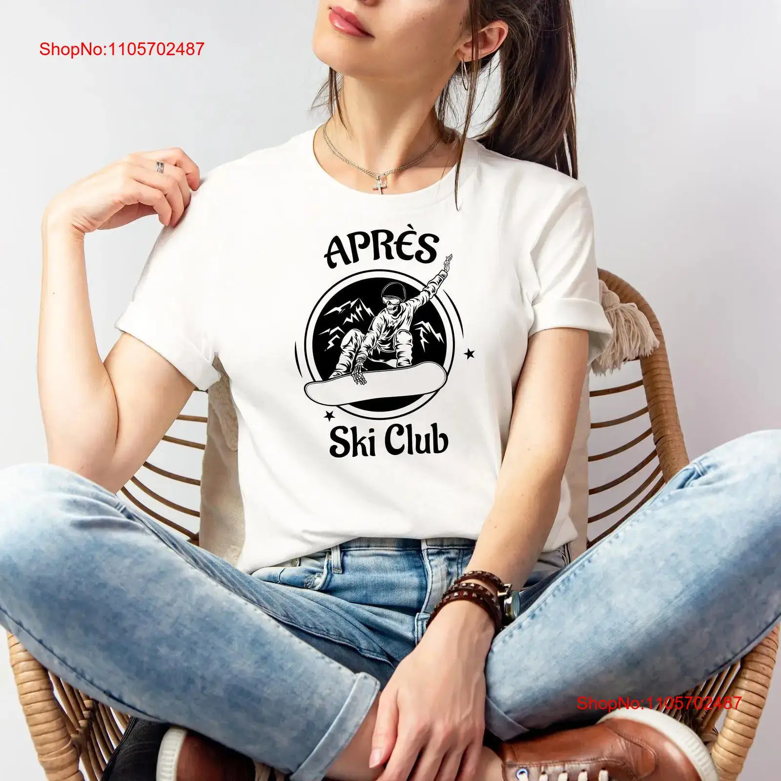 Winter Clothing Ideas - Camiseta de felpa vintage Apres Ski