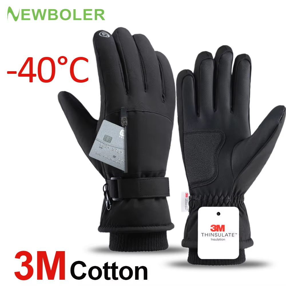 Waterproof Mitten Ski - Guantes de ciclismo impermeables para hombre,