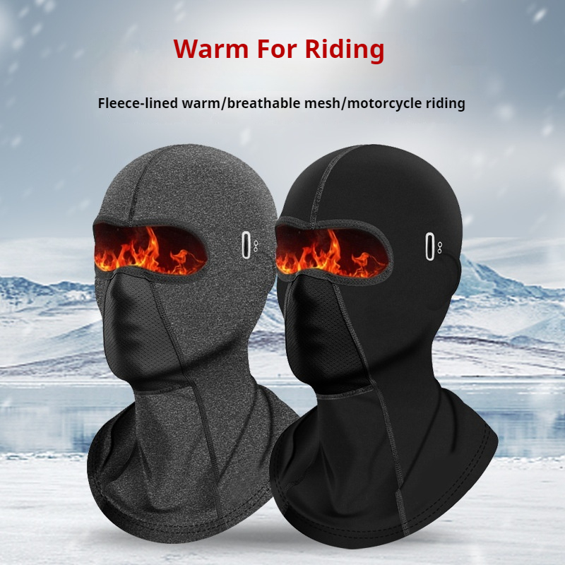 Wool Balaclava Knit - Pasamontañas de ciclismo conducción al aire