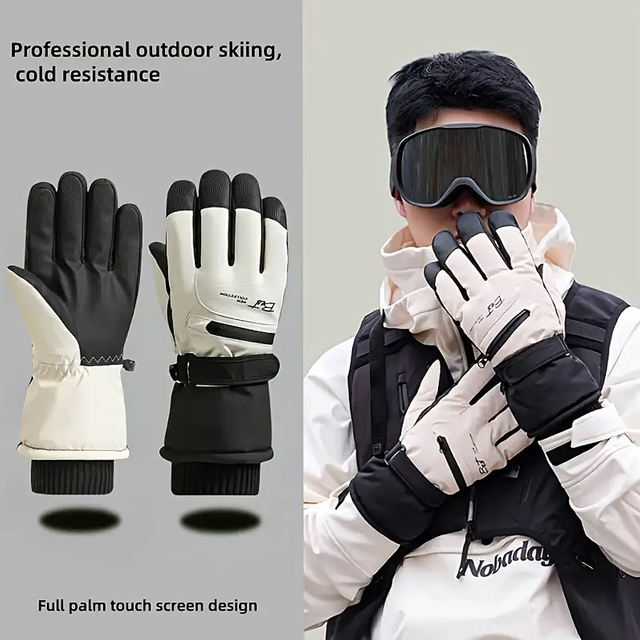 Waterproof Mitten Ski - Guantes de esquí cálidos de invierno