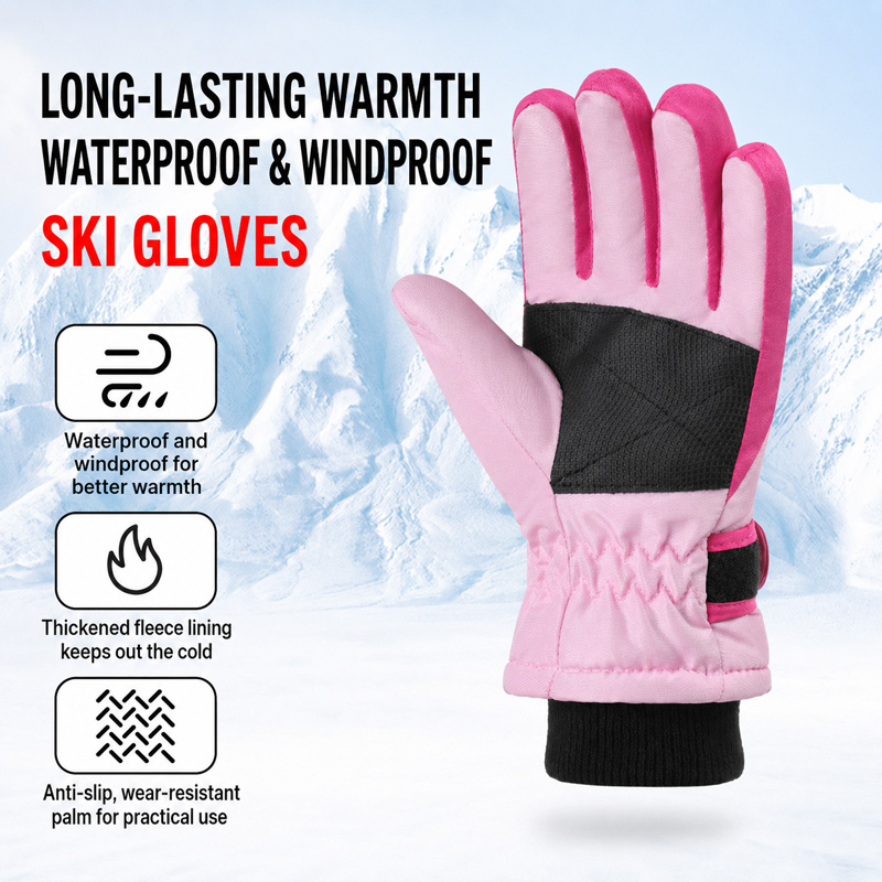 Guantes de esquí de invierno p - Waterproof Mitten Ski reseña y precio