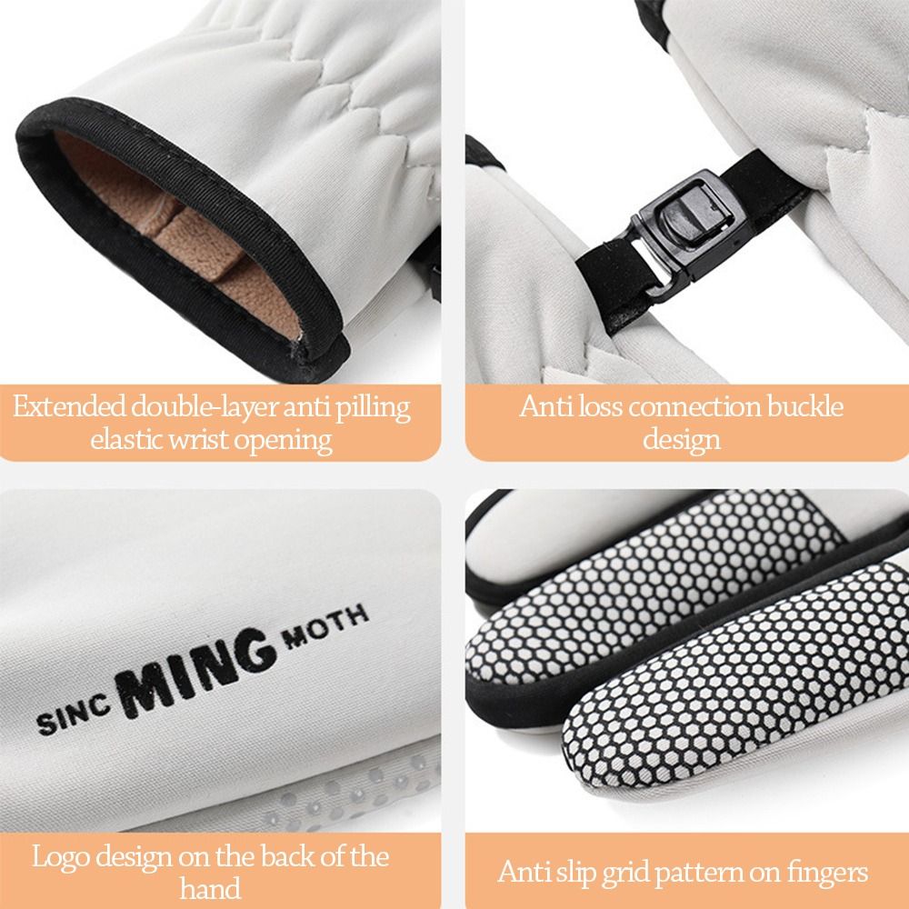 Guantes cálidos de invierno a  - Waterproof Mitten Ski reseña y precio